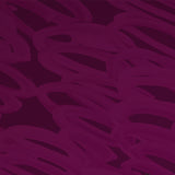Detail of wallpaper in an abstract paintstroke print in magenta on a dark purple field.