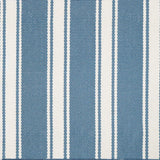 Broadloom carpet swatch in striped pattern medium blue color