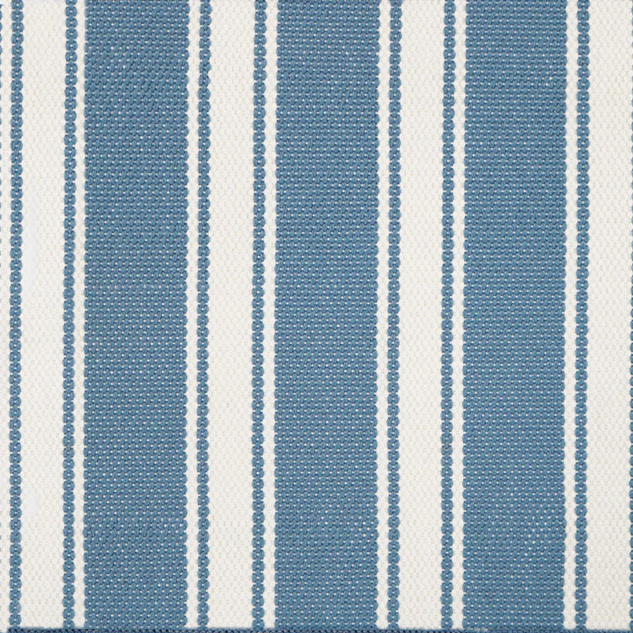 Broadloom carpet swatch in striped pattern medium blue color