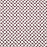 Detail of fabric in a small-scale geometric grid print in brown on a white field.
