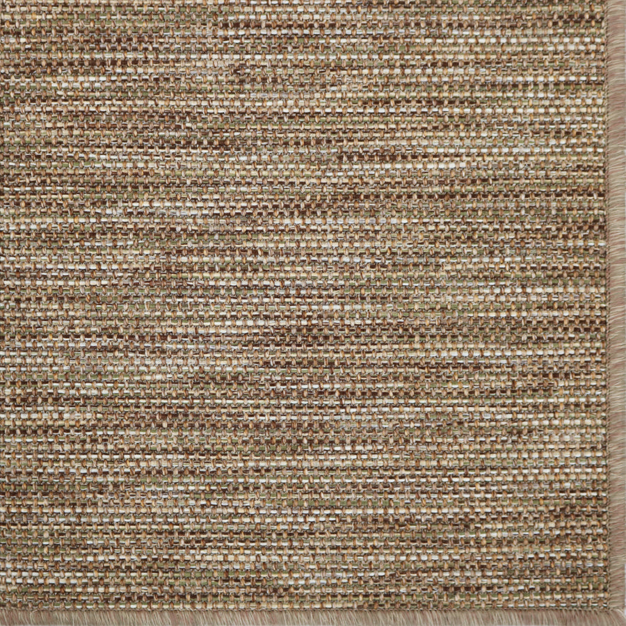 Textured brown rug with a subtle pattern