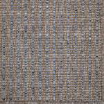 Textured rug with blue and brown stripes