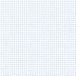Wallpaper in a dense plaid pattern in shades of light blue and cream.