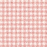 Wallpaper in a dense plaid pattern in shades of cream and red.