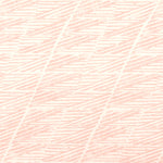 Detail of wallpaper in a textural geometric stripe in pink on a cream field.