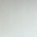 Detail of wallpaper in a textural grid print in shades of light blue and cream.