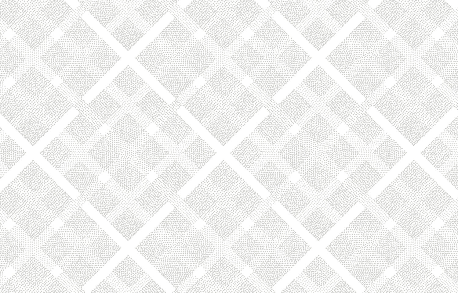 Detail of wallpaper in a dotted plaid pattern in gray on a white field.