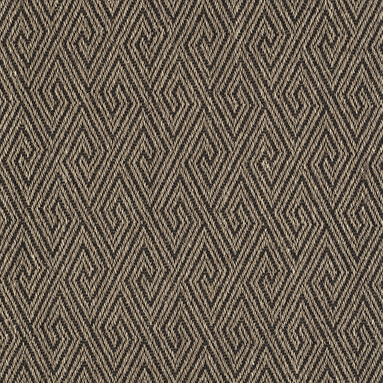 Broadloom carpet swatch geometric design in black tan