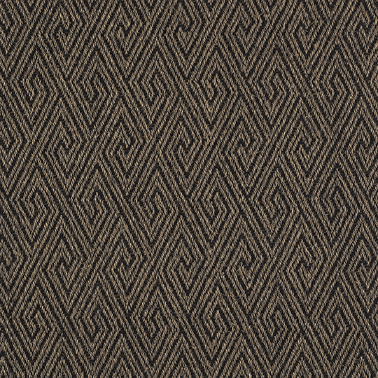 Broadloom carpet swatch geometric design in black brown
