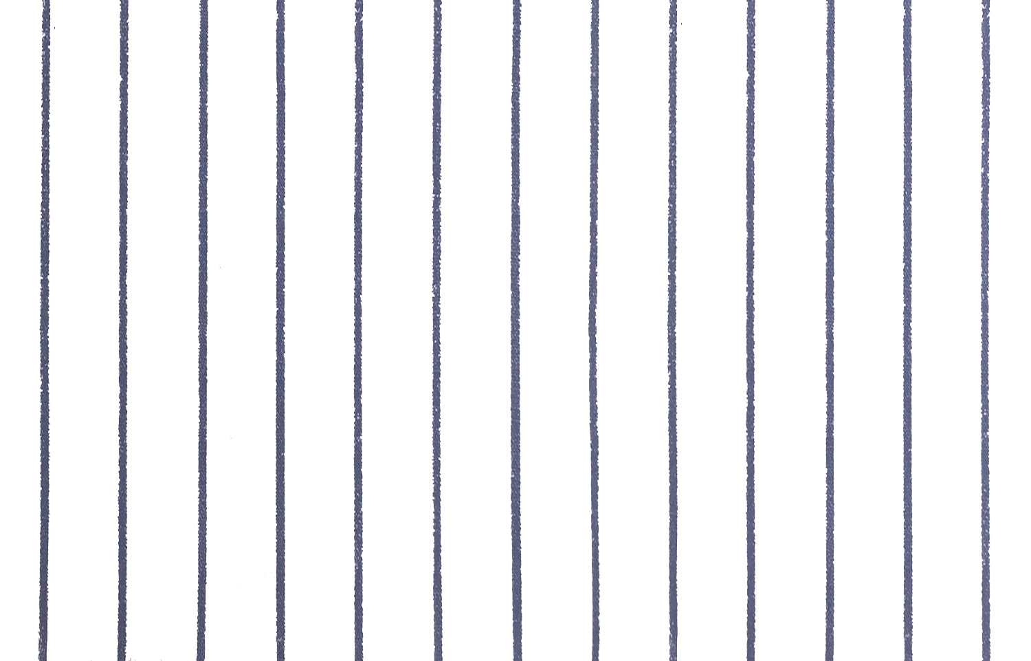 Detail of wallpaper in a minimalist stripe print in navy on a white field.
