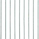 Detail of wallpaper in a minimalist stripe print in green on a white field.