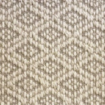 Broadloom carpet swatch in diamond pattern grey color