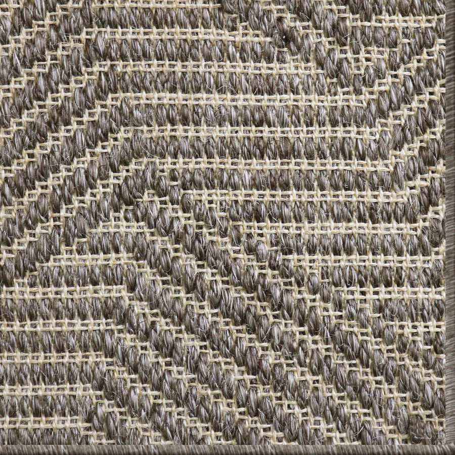 Close-up of a broadloom carpet in a stacked stripe design in greige.