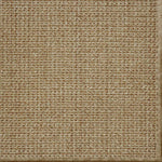 Close-up of a textured woven performance carpet in brown.