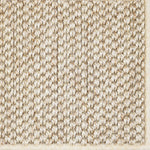 Close-up of a textured woven broadloom in cream.