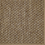 Close-up of a textured woven broadloom in brown.