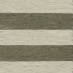 Handwoven rug with wide stripes in cream and grey