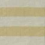Handwoven rug with wide stripes in cream and light yellow