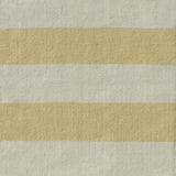 Handwoven rug with wide stripes in cream and light yellow