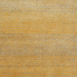 Handknotted rug with small scale geometric pattern in yellow and beige. 