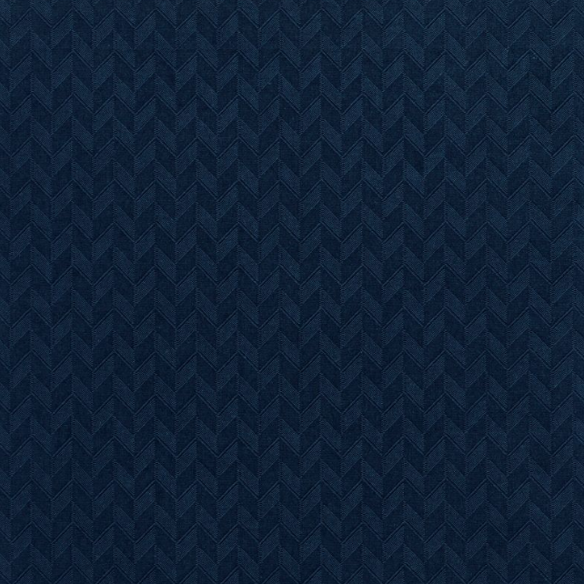 Broadloom carpet with a herringbone check in tonal navy.