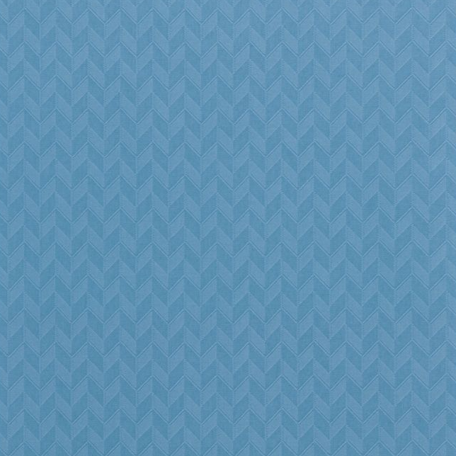 Broadloom carpet with a herringbone check in tonal bright blue.