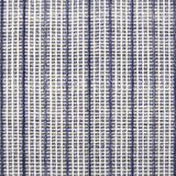 Broadloom carpet in a textural strie stripe in cream with shades of navy blue.
