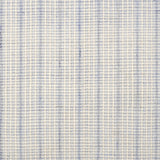 Broadloom carpet in a textural strie stripe in cream with shades of light blue.