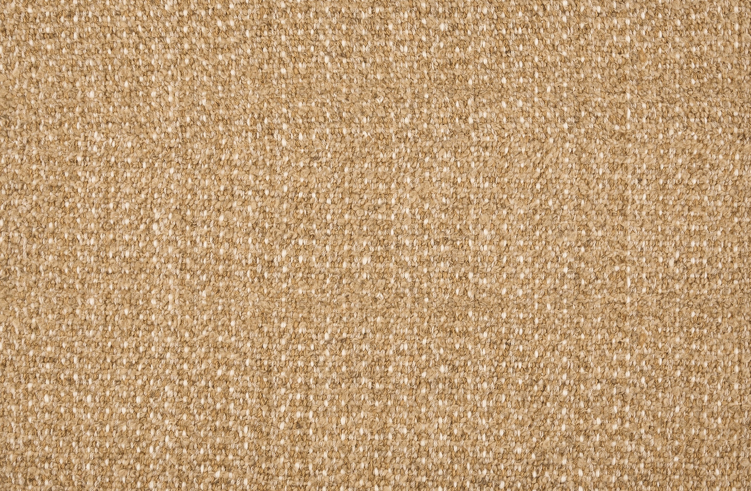 Broadloom carpet in a textural weave in shades of tan with cream accents.