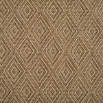 Broadloom carpet in a raised diamond pattern in camel. 