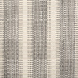 Broadloom carpet in a flatwoven stripe in grey and cream. 