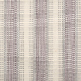 Broadloom carpet in a flatwoven stripe in soft grey, lavender and cream. 