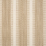 Broadloom carpet in a flatwoven stripe in tan and cream. 