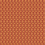 Small scale watercolor floral in red and orange.