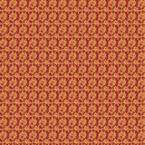 Small scale watercolor floral in red and orange.