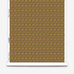 Wallpaper roll with small scale watercolor floral in purple and green.