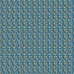 Small scale watercolor floral in green on a teal background. 