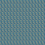 Small scale watercolor floral in green on a teal background. 