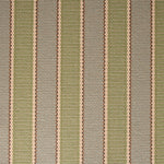 Striped flatweave runner detail in sage green and light green.