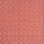 Woven fabric with ornate diamond design in red