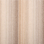 Broadloom carpet in a textural multi color stripe in a palette of neutral tan, brown and cream.
