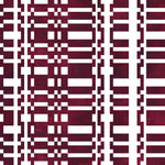 Modernist checkerboard pattern in maroon and cream.
