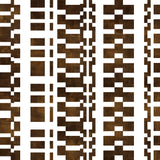 Modernist checkerboard pattern in brown and cream.