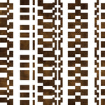 Modernist checkerboard pattern in brown and cream.
