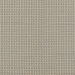 Woven fabric in a geometric grid print in yellow and brown on a cream field.