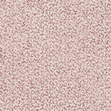 Printed fabric with small scale coral design in wine red on white. 