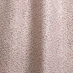 Draped fabric with small scale coral design in wine-red on white. 