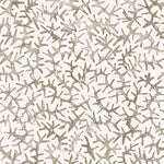 Wallpaper with small scale coral design in grey on white. 