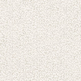 Wallpaper with small scale coral design in soft grey on white. 