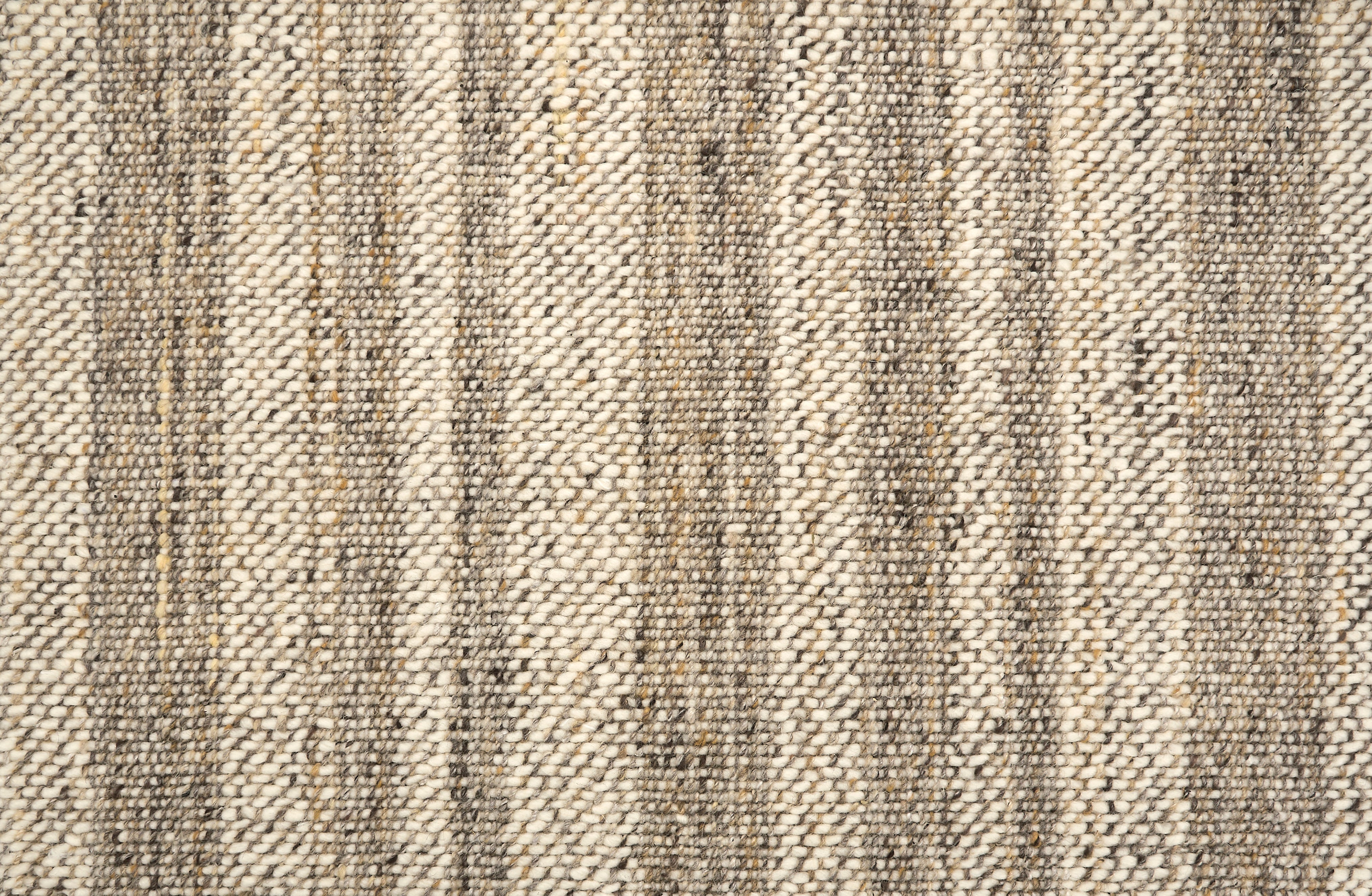 Textural striped broadloom carpet in taupe and cream.